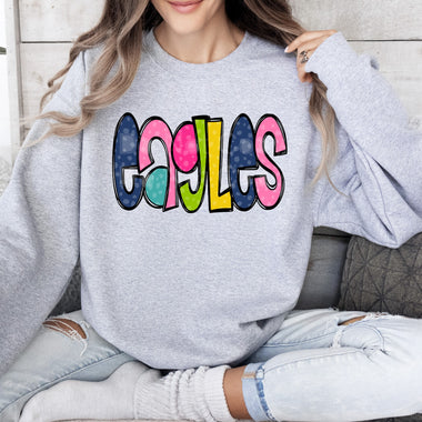 Bold Colorful Eagles DTF Transfer