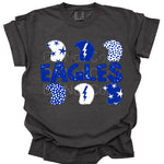 Eagles Royal/White Helmet DTF Transfer (DB)