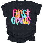First Grade Bright Frosted DTF Transfer (E)
