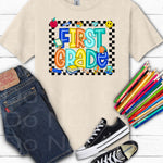 First Grade Check Box DTF Transfer (E)