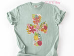 Floral Cross DTF Transfer