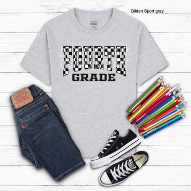 Fourth Grade Black Check DTF Transfer (E)