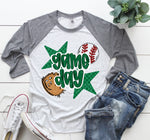 Gameday Baseball Dark Green DTF Transfer