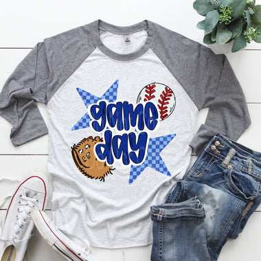 Gameday Baseball Royal DTF Transfer