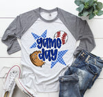 Gameday Baseball Royal DTF Transfer