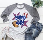 Gameday Baseball Royal and Red DTF Transfer