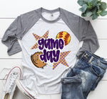 Gameday Softball Purple and Yellow DTF Transfer