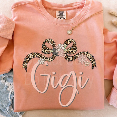 Gigi with Leopard Bow DTF Transfer