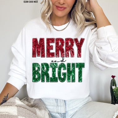 Merry & Bright Screen Print High Heat Transfer S56