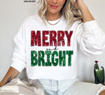 Merry & Bright Screen Print High Heat Transfer S56