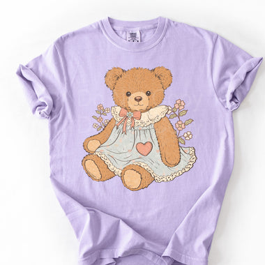 Girl Teddy Bear DTF Transfer (SD)