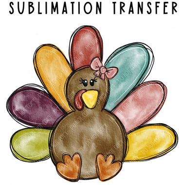 Girl Turkey Sublimation Transfer