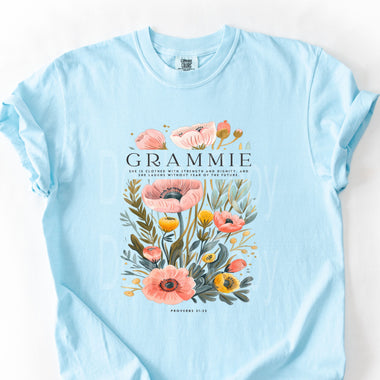 Grammie Poppy Flowers DTF Transfer