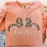 Grandma with Leopard Bow DTF Transfer