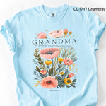 Grandma Poppy Flowers DTF Transfer