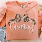 Granny with Leopard Bow DTF Transfer