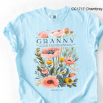 Granny Poppy Flowers DTF Transfer