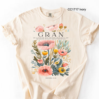 Gran Poppy Flowers DTF Transfer
