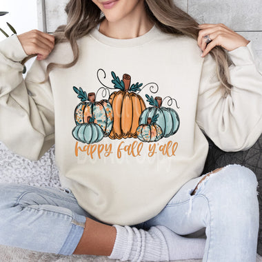 Happy Fall 5 pumpkins DTF Transfer