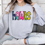 Bold Colorful Hawks DTF Transfer