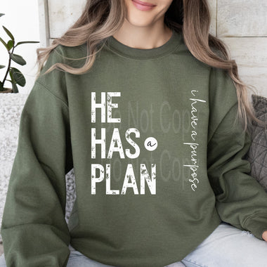 He Has a Plan Single Color Screen