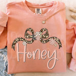 Honey with Leopard Bow DTF Transfer