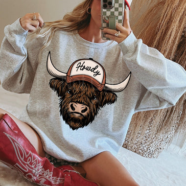 Howdy Highland Cow DTF Transfer