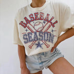 Baseball Season Distressed Vintage Wholesale Tee