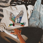 Faux Rhinestone Duck Wholesale Sweatshirt