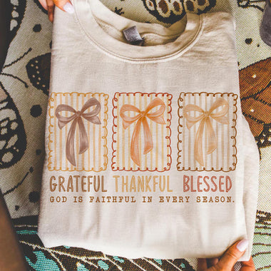 Grateful Thankful Blessed Wholesale Tee