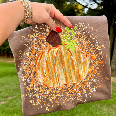 Pumpkin Splatter Bow Wholesale Tee