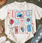 Baseball Collage Coquette Wholesale Tee