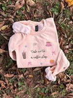 Take me to the Coffee Shop Wholesale Embroidered Sweatshirt