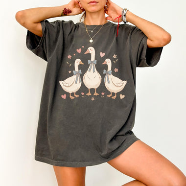 Vintage Coquette Cottage Geese Wholesale Tee