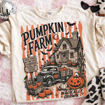 Pumpkin Farm Stripe Collage Wholesale Tee