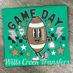 Game Day Football Retro Screen Print High Heat Transfer Q58