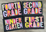 Colorful Third Grade girl DTF Transfer