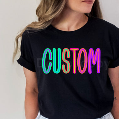 Custom Bright Mock-up (Limit 2 words) NO TRANSFER INCLUDED