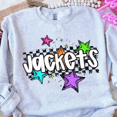 Jackets Bright Star Check Mascot DTF Transfer
