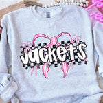 Jackets Pink Bow with Checks Mascot DTF Transfer