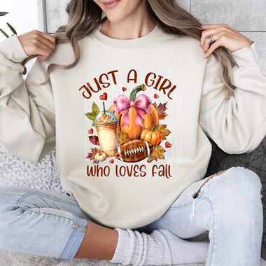 Just a Girl Who Loves Fall  DTF Transfer