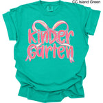 Kindergarten Pink Bow DTF Transfer (E)