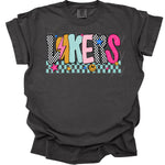 Lakers Mix Print Preppy DTF Transfer