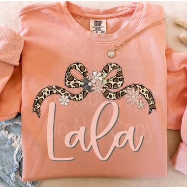 Lala with Leopard Bow DTF Transfer
