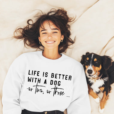 Life is Better with A Dog Single Color Screen J21