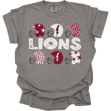 Lions Crimson/White Helmet DTF Transfer (DB)