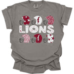 Lions Crimson/White Helmet DTF Transfer (DB)