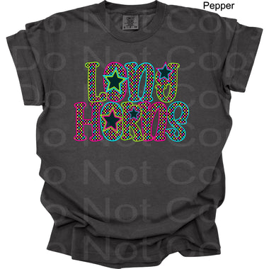 Longhorns Multi Color Checks DTF Transfer