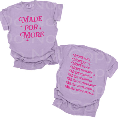 Made for More Front and Back Single Color Screen V6