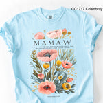 Mamaw Poppy Flowers DTF Transfer